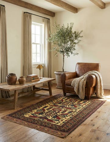 2' 10 x 4' 10 Hand Knotted Sumak Wool Rug