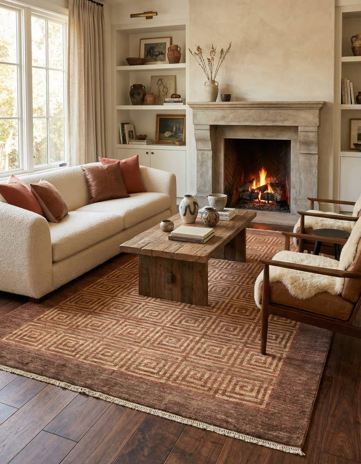 Detail image of 5' 4 x 7' 9 Juma Wool Rug