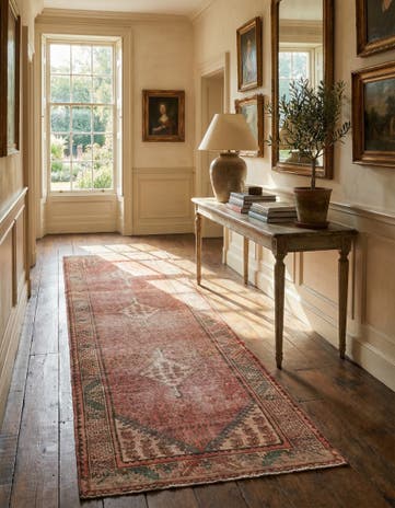 3' 9 x 10' 6 Hand Knotted Ultra Vintage Persian Wool Runner Rug