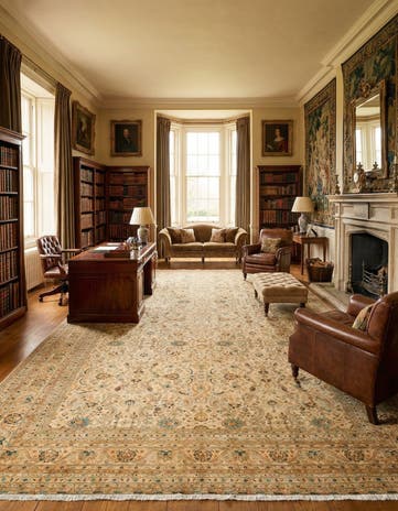 16' 8 x 22' 6 Hand Knotted Peshawar Ziegler Rug
