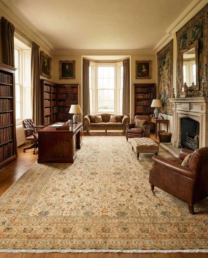 16' 8 x 22' 6 Hand Knotted Peshawar Ziegler Rug