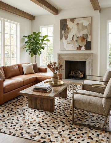 8' x 10' Cowhide - Patchwork Rug
