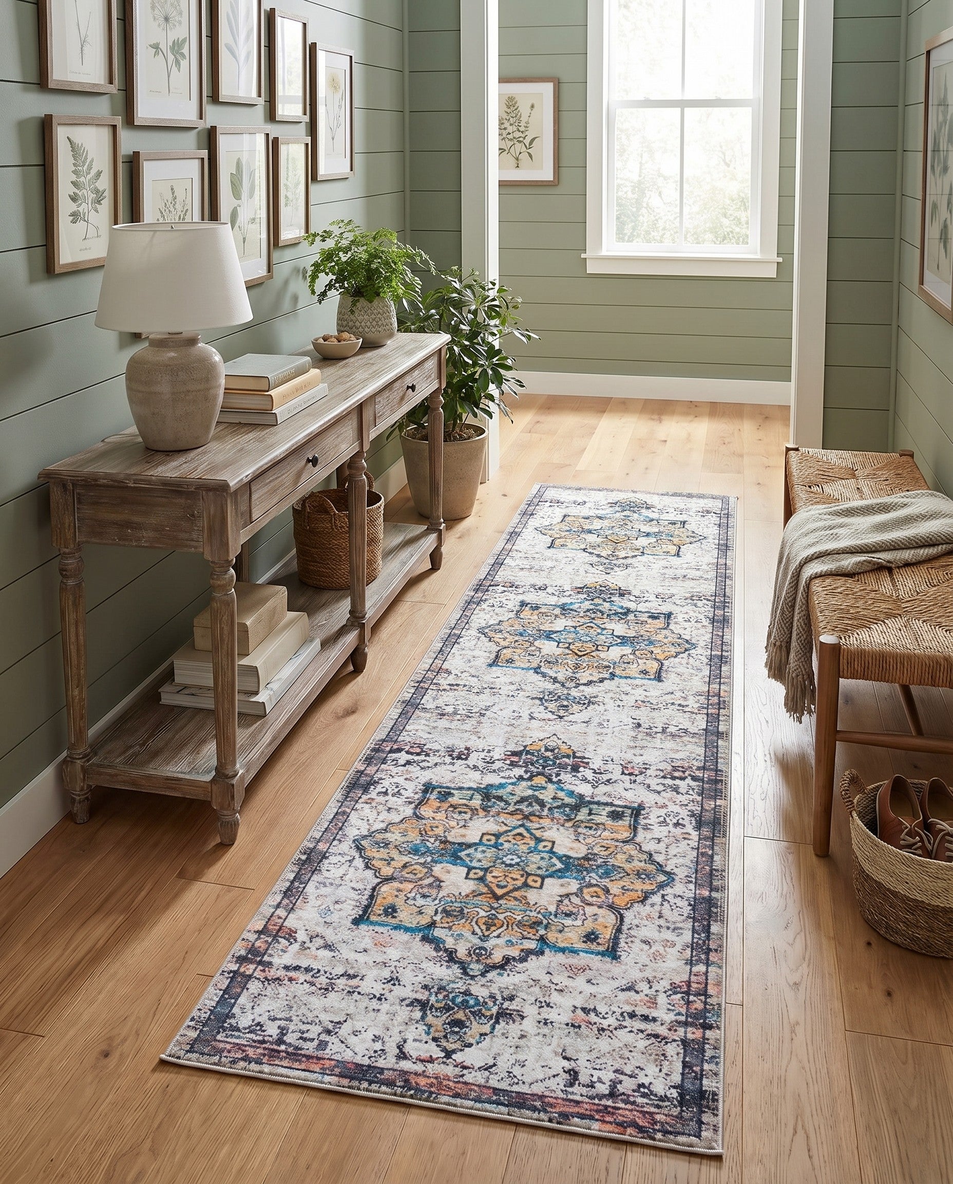 2' x 10' Washable Renaissance Runner Rug