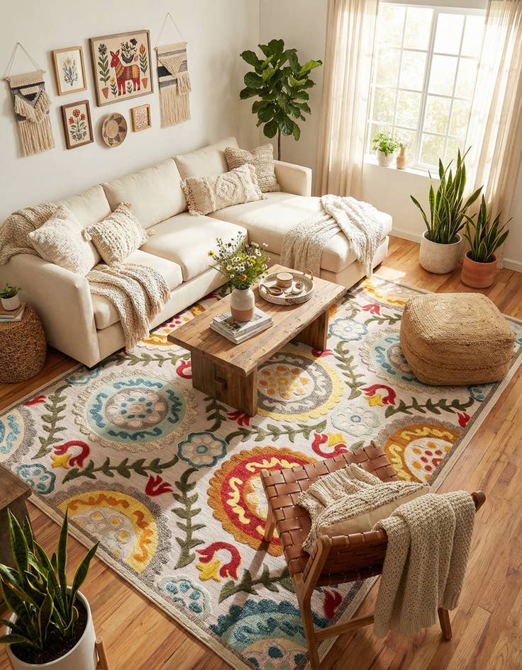 Detail image of 9' x 12' Easy-Clean Casablanca Indoor / Outdoor Rug