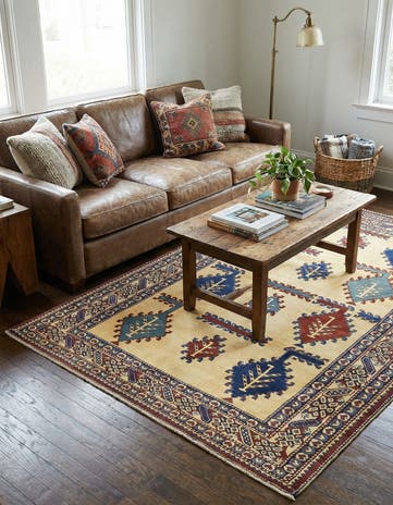 4' 3 x 5' 3 Hand Knotted Kazak Rug