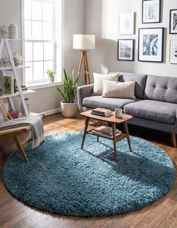 5' x 5' Infinity Shag Round Rug