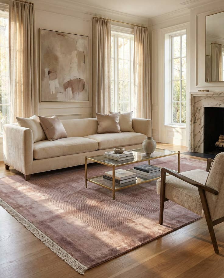Detail image of 6' 8 x 9' 11 Hand Knotted Darya Wool Rug