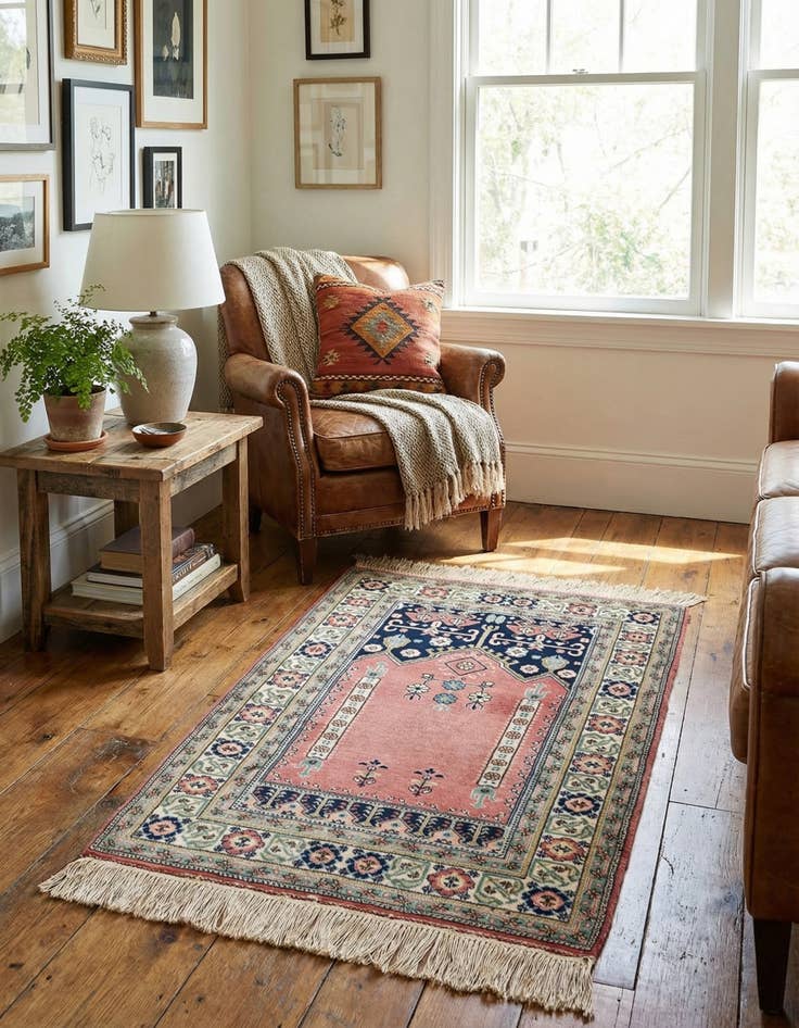 Detail image of  2' 10 x 4' 6  Hand Knotted Anatolian Wool Rug