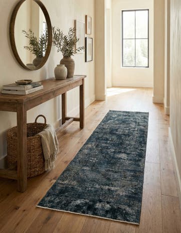 2' 8 x 9' Hand Knotted Ultra Vintage Persian Wool Runner Rug