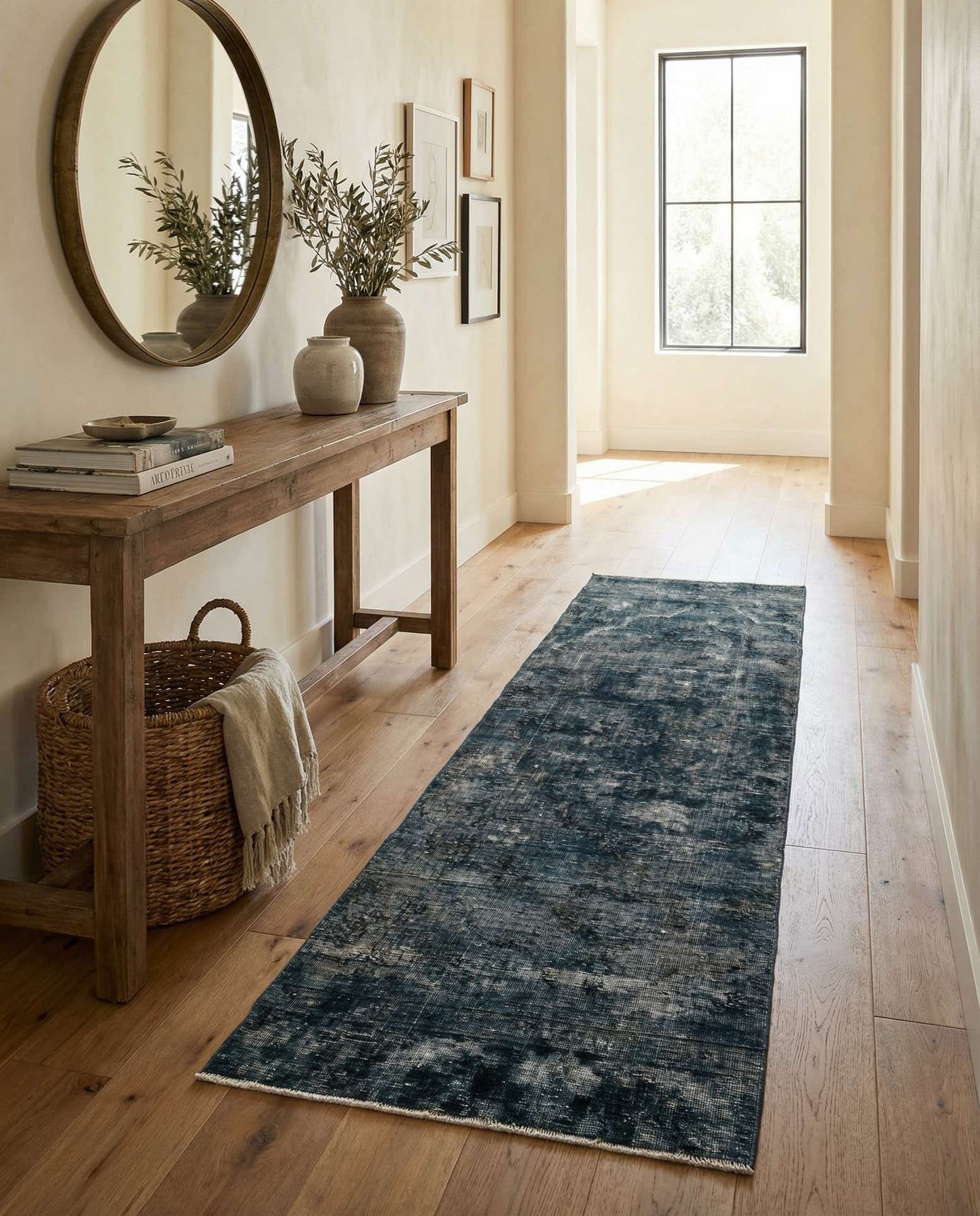 2' 8 x 9' Hand Knotted Ultra Vintage Persian Wool Runner Rug