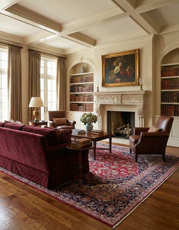 9' 4 x 13' 4 Hand Knotted Kashan Persian Wool Rug