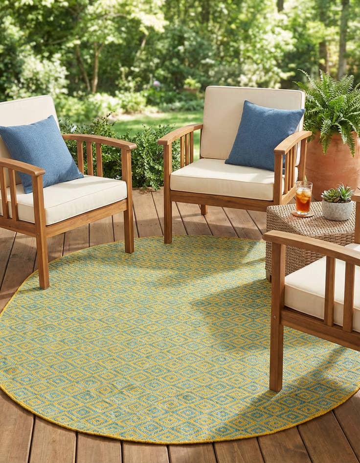 Detail image of 7' 10 x 10'  Washable Jill Zarin Costa Rica Indoor / Outdoor Oval Rug