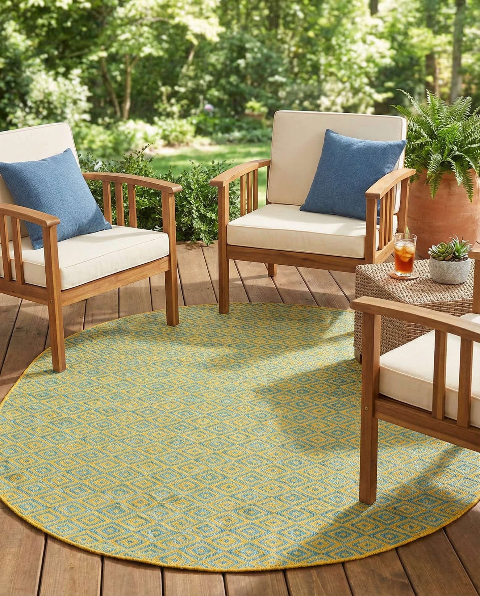 7' 10 x 10' Easy-Clean Jill Zarin Costa Rica Indoor / Outdoor Oval Rug