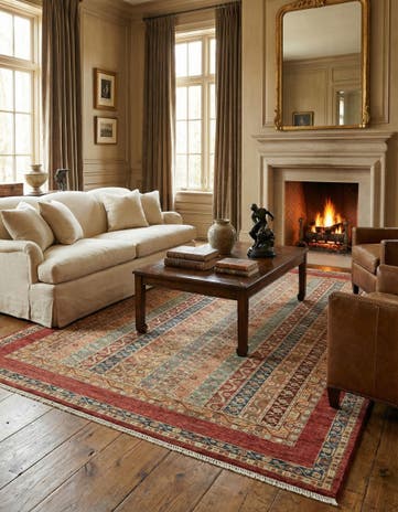 6' 8 x 9' 7 Hand Knotted Ariana Ziegler Wool Rug