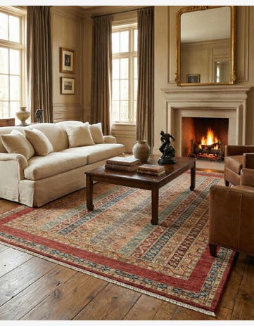6' 8 x 9' 7 Hand Knotted Ariana Ziegler Wool Rug