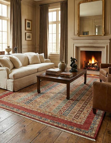 6' 8 x 9' 7 Hand Knotted Ariana Ziegler Wool Rug