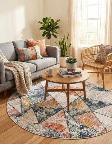 5' 3 x 5' 3 Gemstone Round Rug