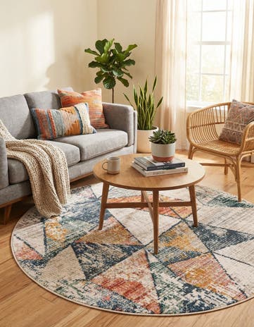 5' 3 x 5' 3 Gemstone Round Rug