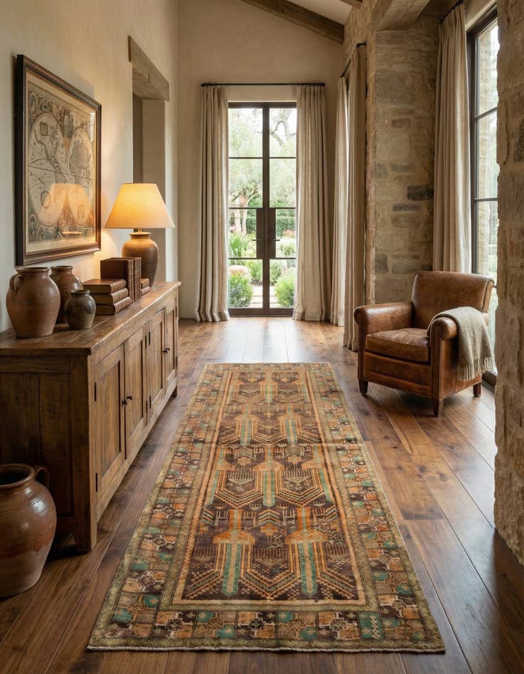 Detail image of 3' 8 x 9' 1 Hamedan Rug