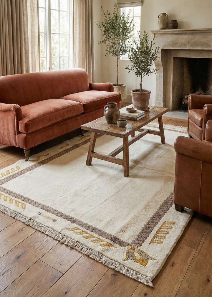 4' 9 x 7' Hand Knotted Nepal Wool Rug