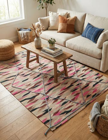 5' 7 x 7' 7 Hand Knotted Moroccan Wool Rug