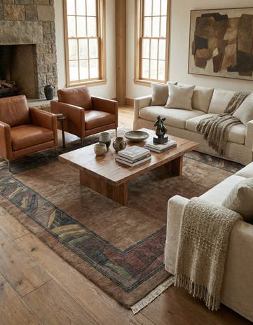 6' 5 x 6' 5 Hand Knotted Tibet Wool Square Rug