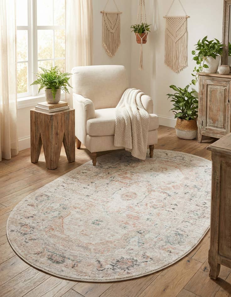 Detail image of 3' 3 x 5' 3 Madeline Vintage Oval Rug