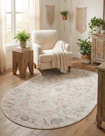 3' 3 x 5' 3 Madeline Vintage Oval Rug