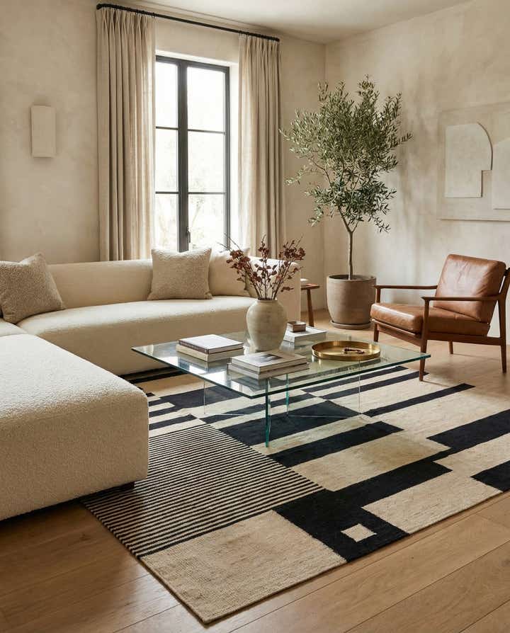 5' 8 x 7' 9 Hand Woven Kilim Modern Wool Rug