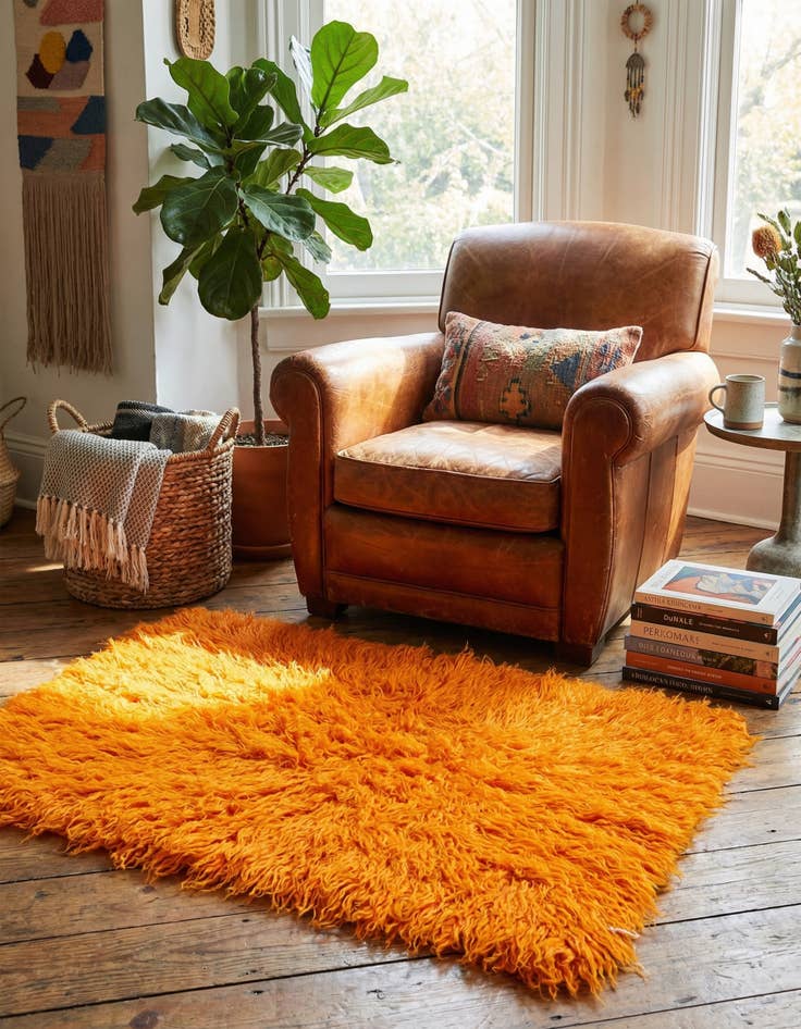 Detail image of 2' 3 x 2' 10  Hand Knotted Moroccan Wool Rug