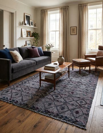 4' 4 x 6' 8 Hand Knotted Darya Wool Rug