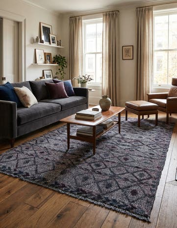 4' 4 x 6' 8 Hand Knotted Darya Wool Rug