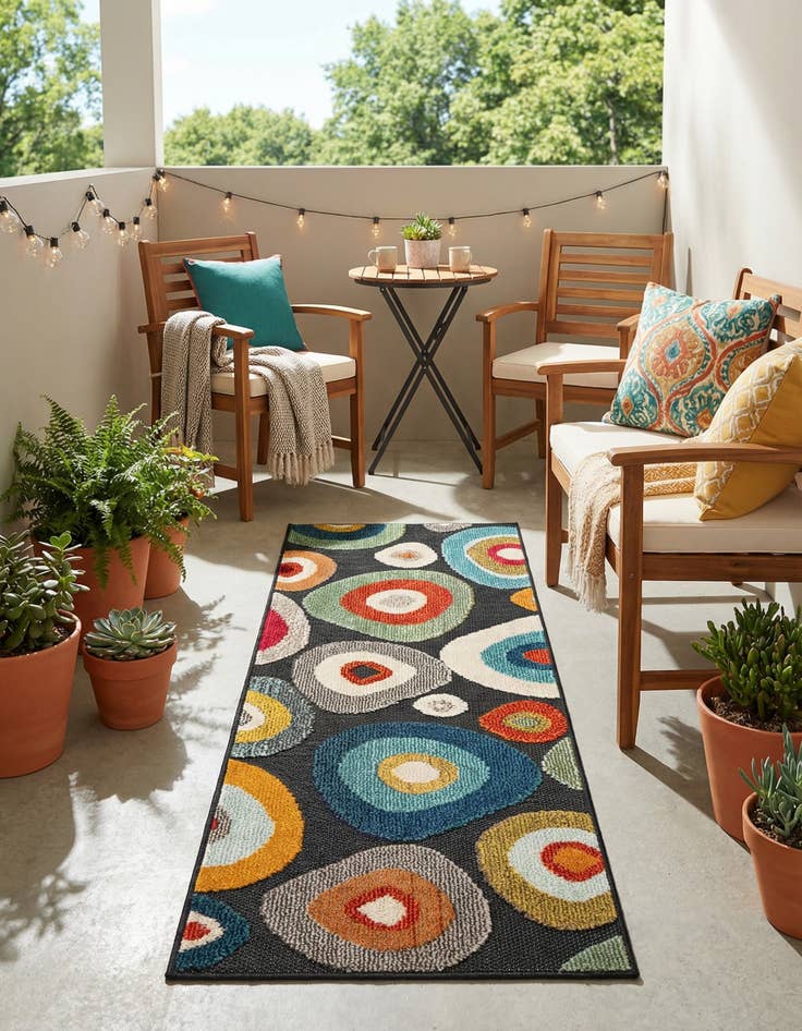 Detail image of 2' x 5' Easy-Clean Casablanca Indoor / Outdoor Runner Rug