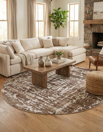 Chocolate Brown Hermitage Round Rug