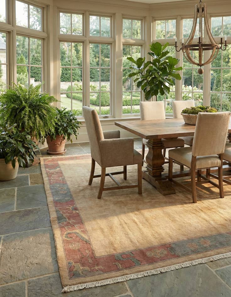 Detail image of  8' 4 x 11' 5  Hand Knotted Tibet Wool Rug