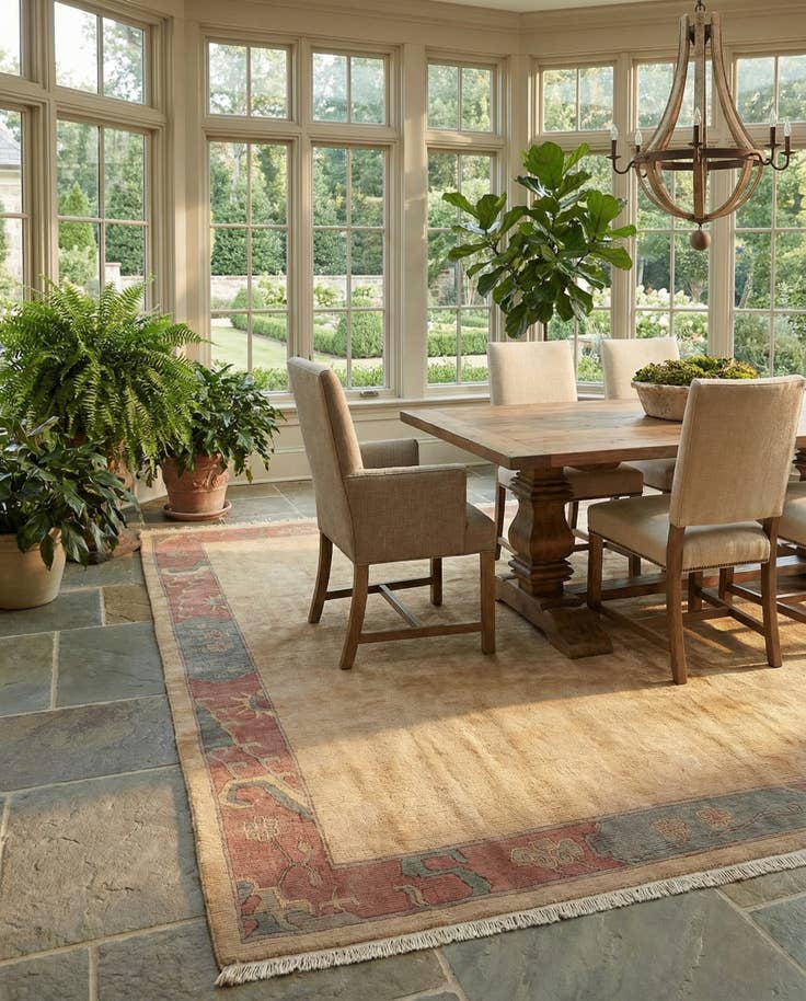 Detail image of 8' 4 x 11' 5 Hand Knotted Tibet Wool Rug