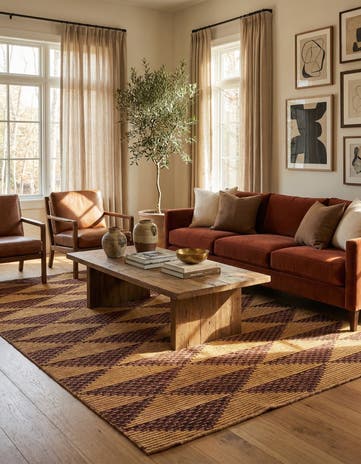 6' 5 x 9' 6 Hand Knotted Modern Ziegler Rug
