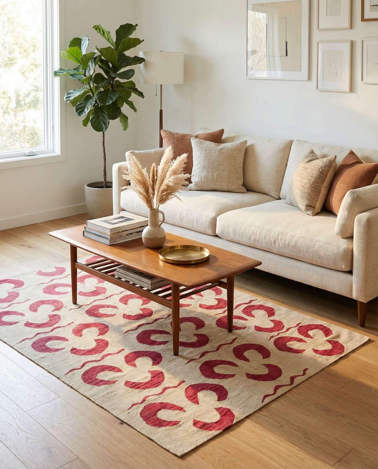 4' 6 x 6' 6 Hand Woven Kilim Modern Wool Rug