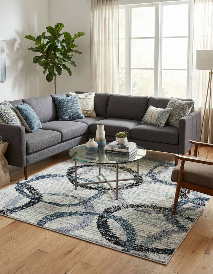 Detail image of 6' 1 x 6' 1 Tucson Square Rug