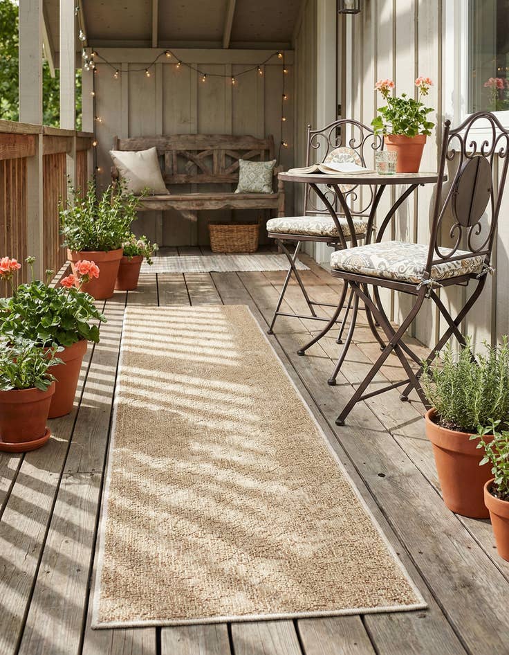 Detail image of 2' x 8'  Washable Traditional Indoor / Outdoor Runner Rug