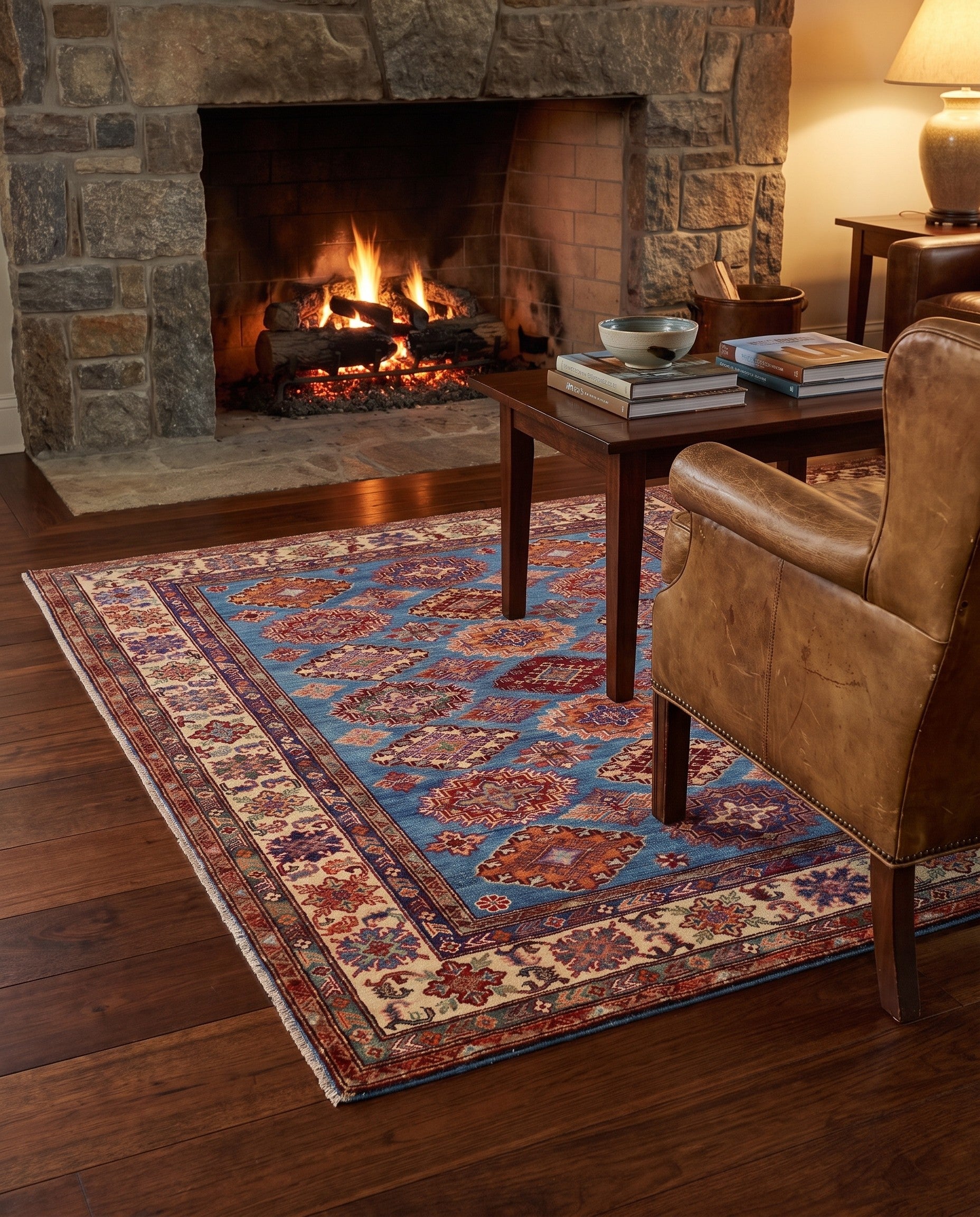 4' 10 x 6' 6 Hand Knotted Kazak Rug