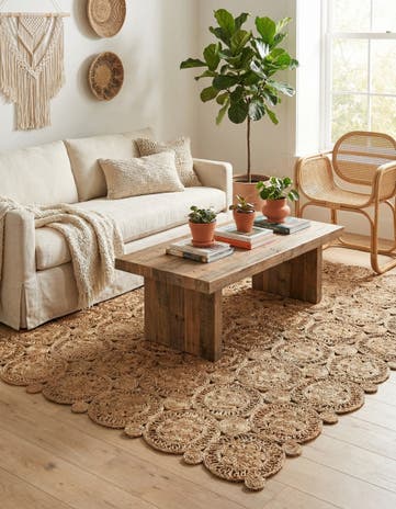 7' 10 x 7' 10 Handmade Braided Jute Square Rug