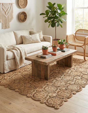 7' 10 x 7' 10 Handmade Braided Jute Square Rug