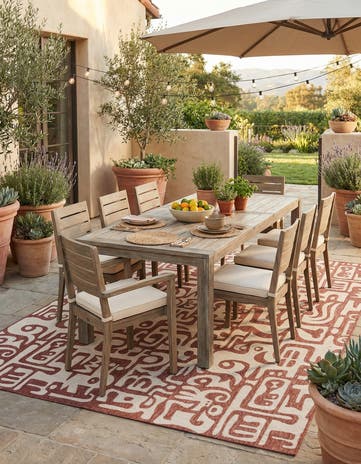 9' x 12' Easy-Clean Modern Indoor / Outdoor Rug