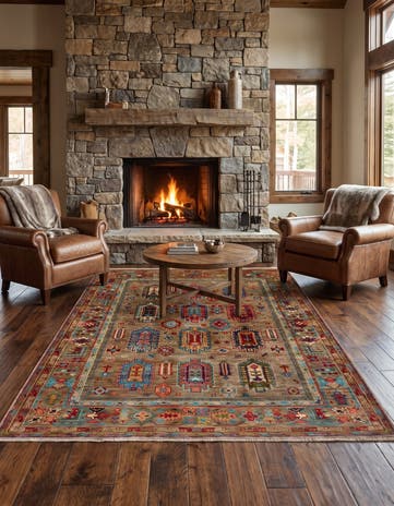 5' 1 x 6' 7 Hand Knotted Ariana Ziegler Rug