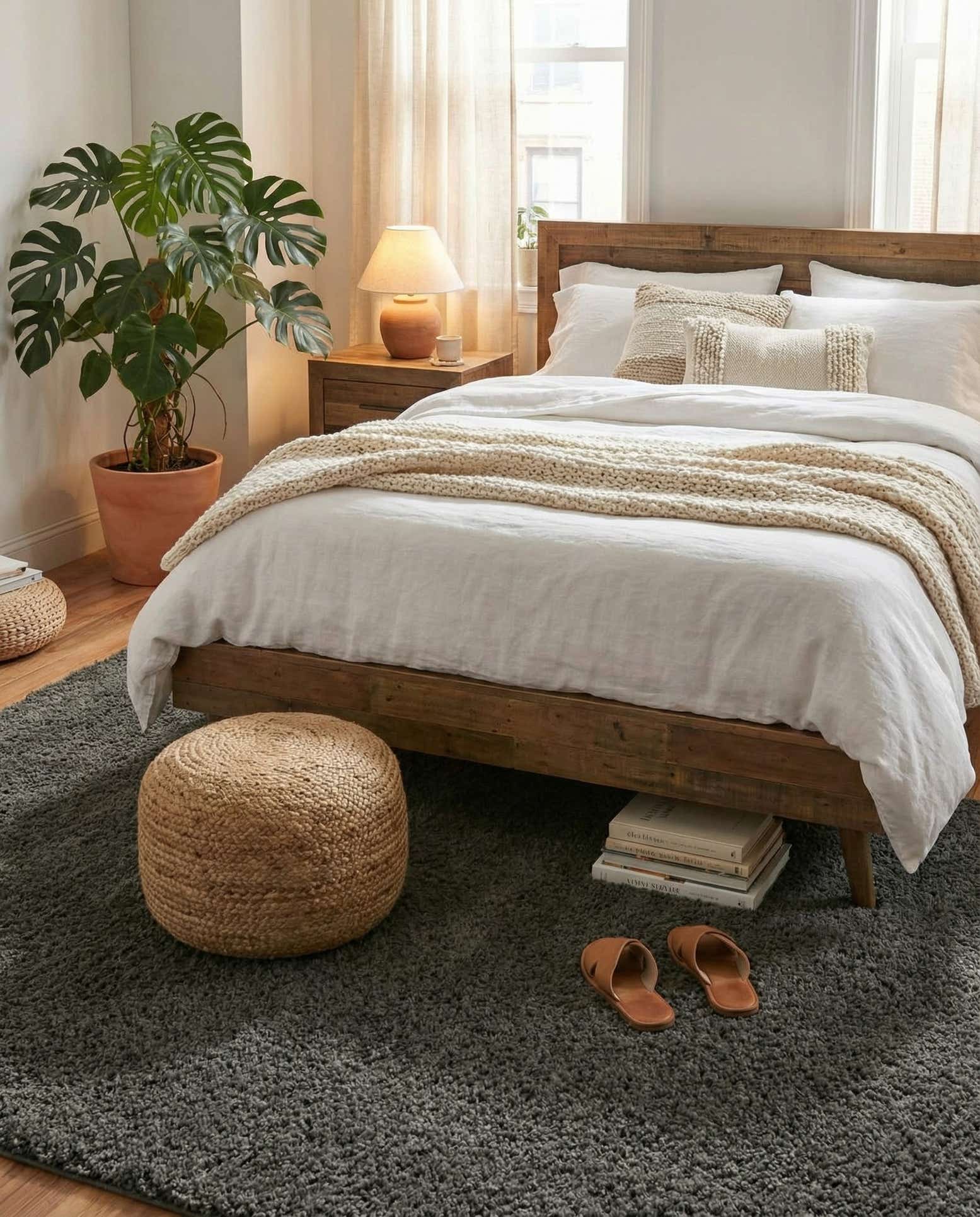 5' 3 x 8' Soft Solid Shag Rug