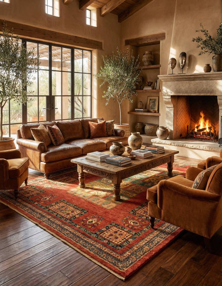 Detail image of 4' 8 x 6' 8 Luribaft Wool Rug