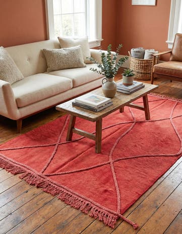 4' 2 x 6' 1 Hand Knotted Moroccan Wool Rug