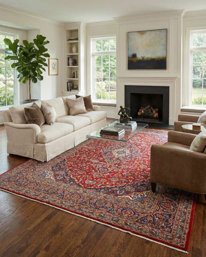 8' 3 x 11' 4 Kashan Wool Rug
