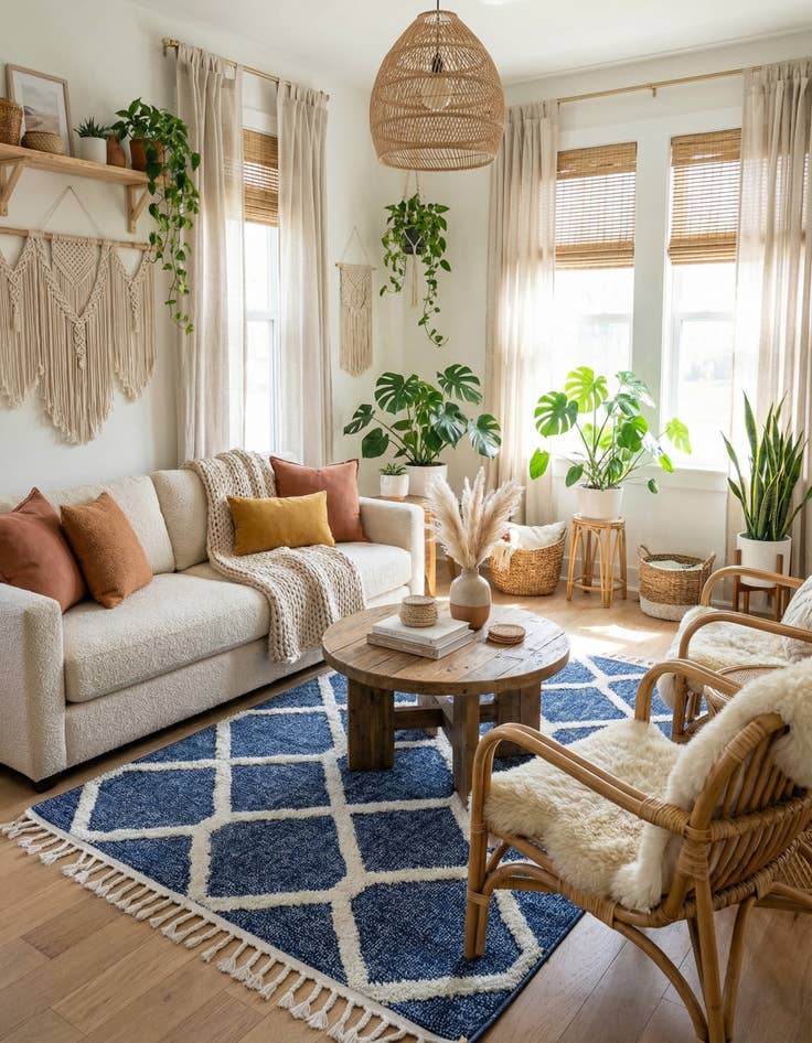 Detail image of 5' 3 x 8' Boho Rug